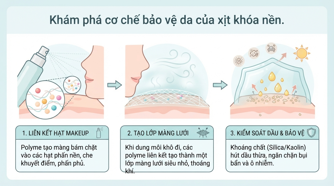 Xịt khóa nền là gì? Cách dùng đúng và lưu ý an toàn cho da