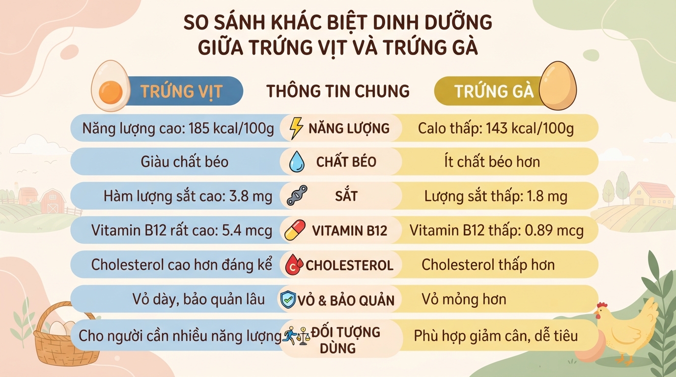 Trứng vịt có tốt không? Giá trị dinh dưỡng, hàm lượng protein và lưu ý khi ăn