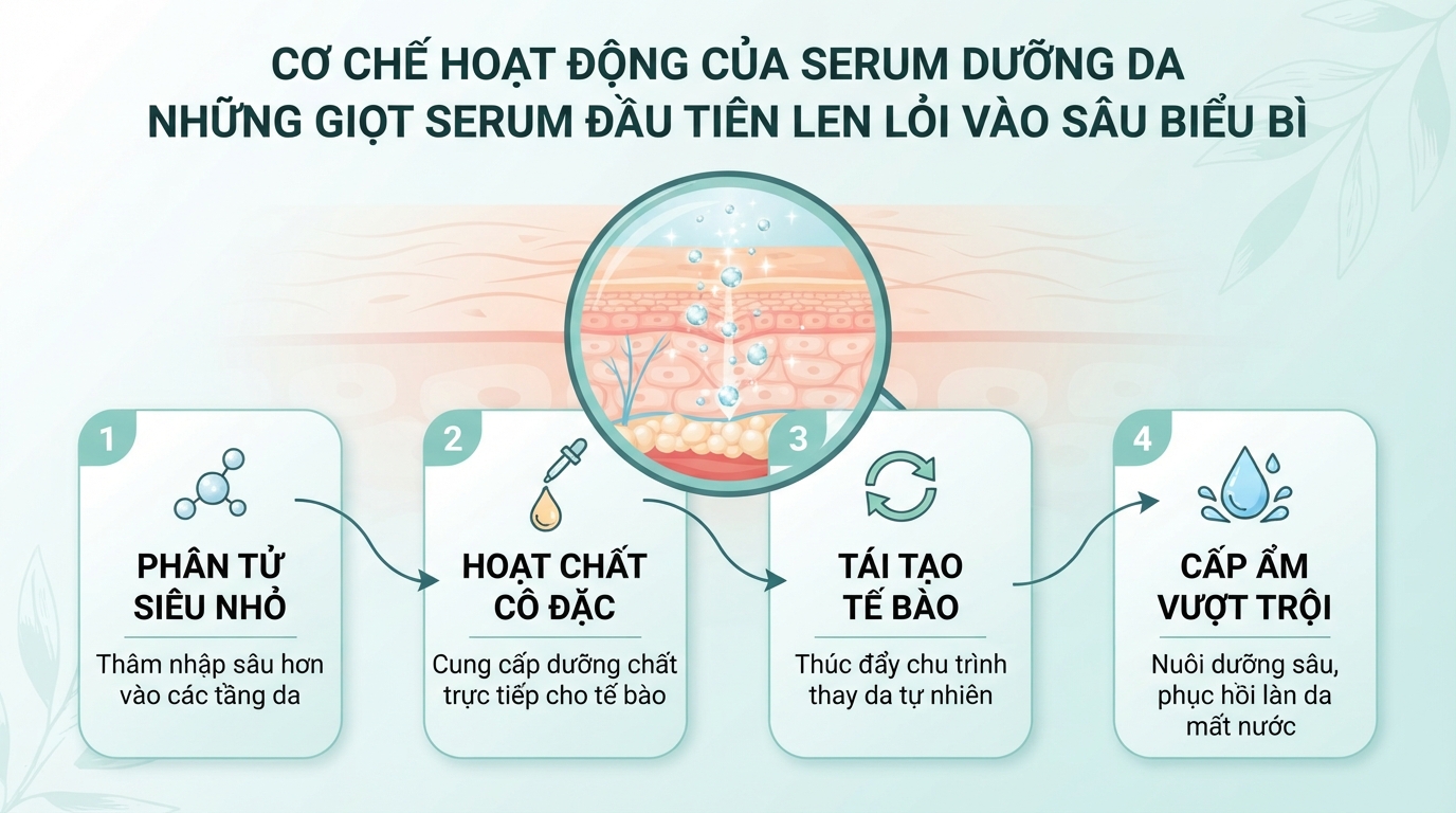Serum dưỡng da: 7 lợi ích và 5 sai lầm cần tránh để da đẹp chuẩn