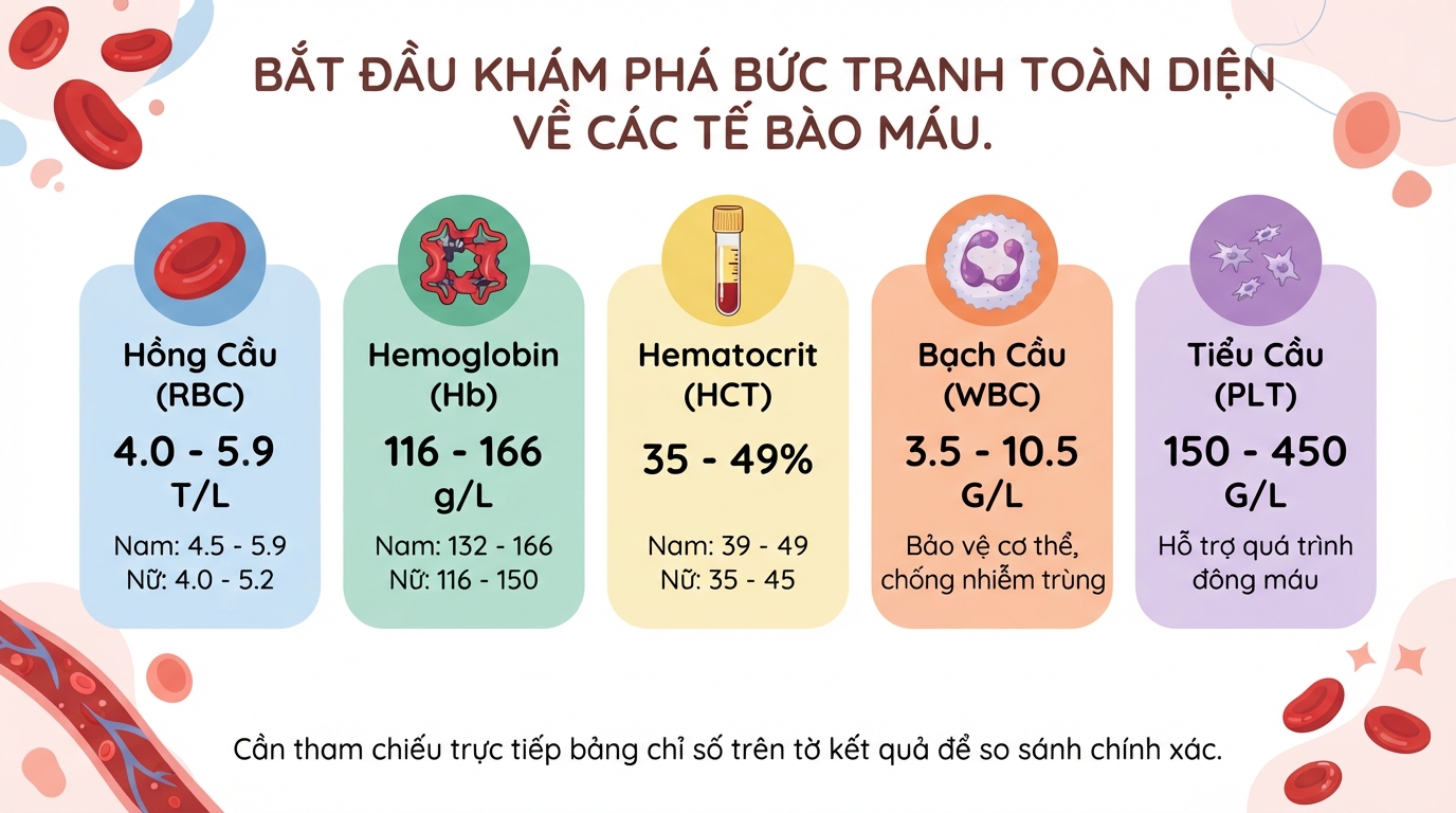 Ý nghĩa xét nghiệm công thức máu và các chỉ số huyết học bình thường