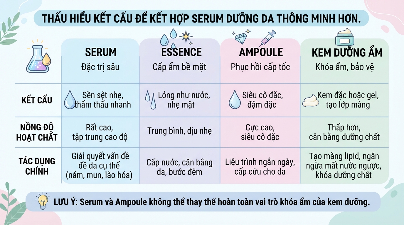 Serum dưỡng da: 7 lợi ích và 5 sai lầm cần tránh để da đẹp chuẩn