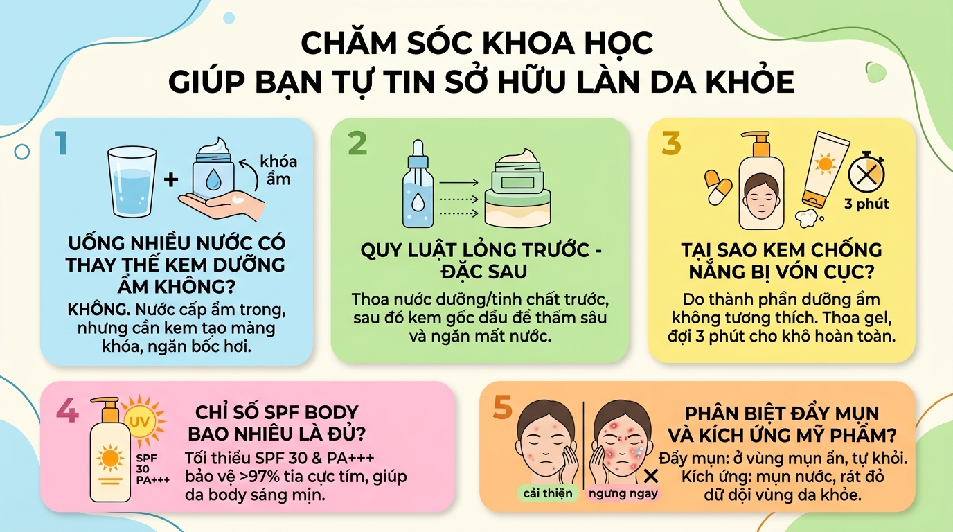 Các bước skincare khoa học: Quy trình chuẩn y khoa cho mọi loại da