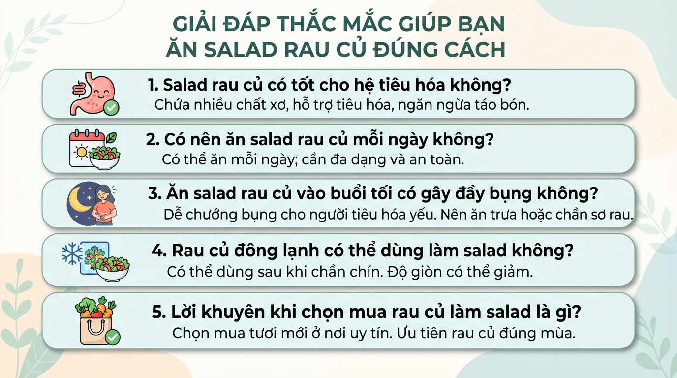 Salad rau củ: Lợi ích, công thức giảm cân và lưu ý sức khỏe