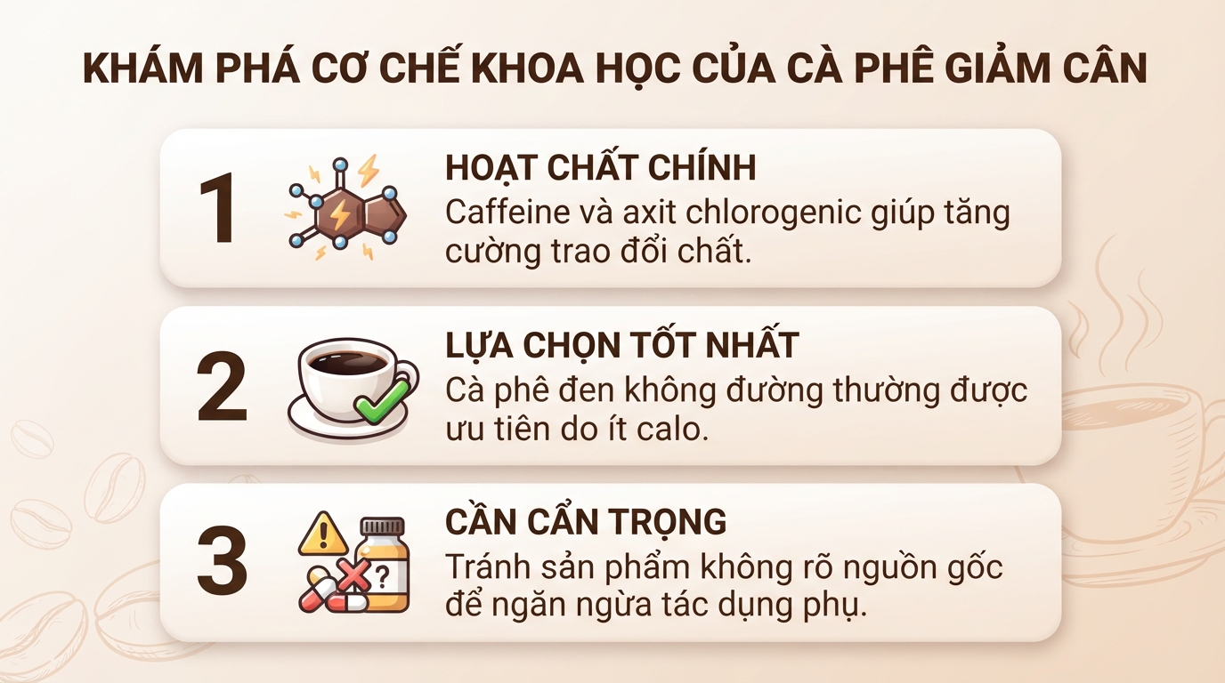Cà phê giảm cân có thật sự hiệu quả? Cơ chế và cách dùng hợp lý
