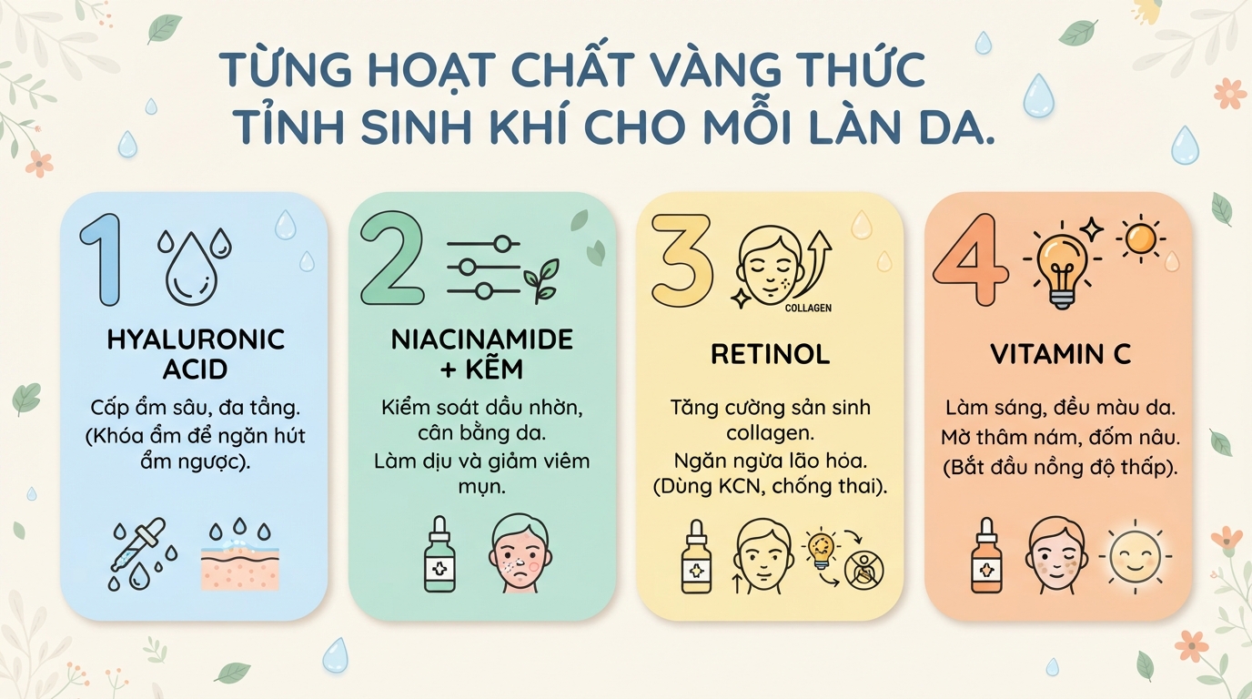 Serum dưỡng da: 7 lợi ích và 5 sai lầm cần tránh để da đẹp chuẩn