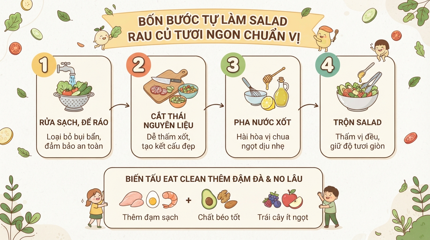 Salad rau củ: Lợi ích, công thức giảm cân và lưu ý sức khỏe