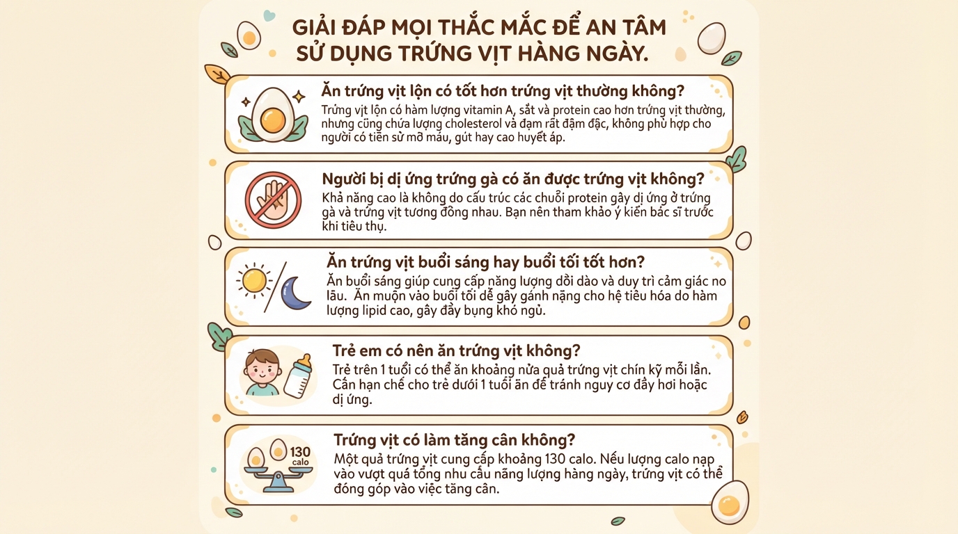 Trứng vịt có tốt không? Giá trị dinh dưỡng, hàm lượng protein và lưu ý khi ăn