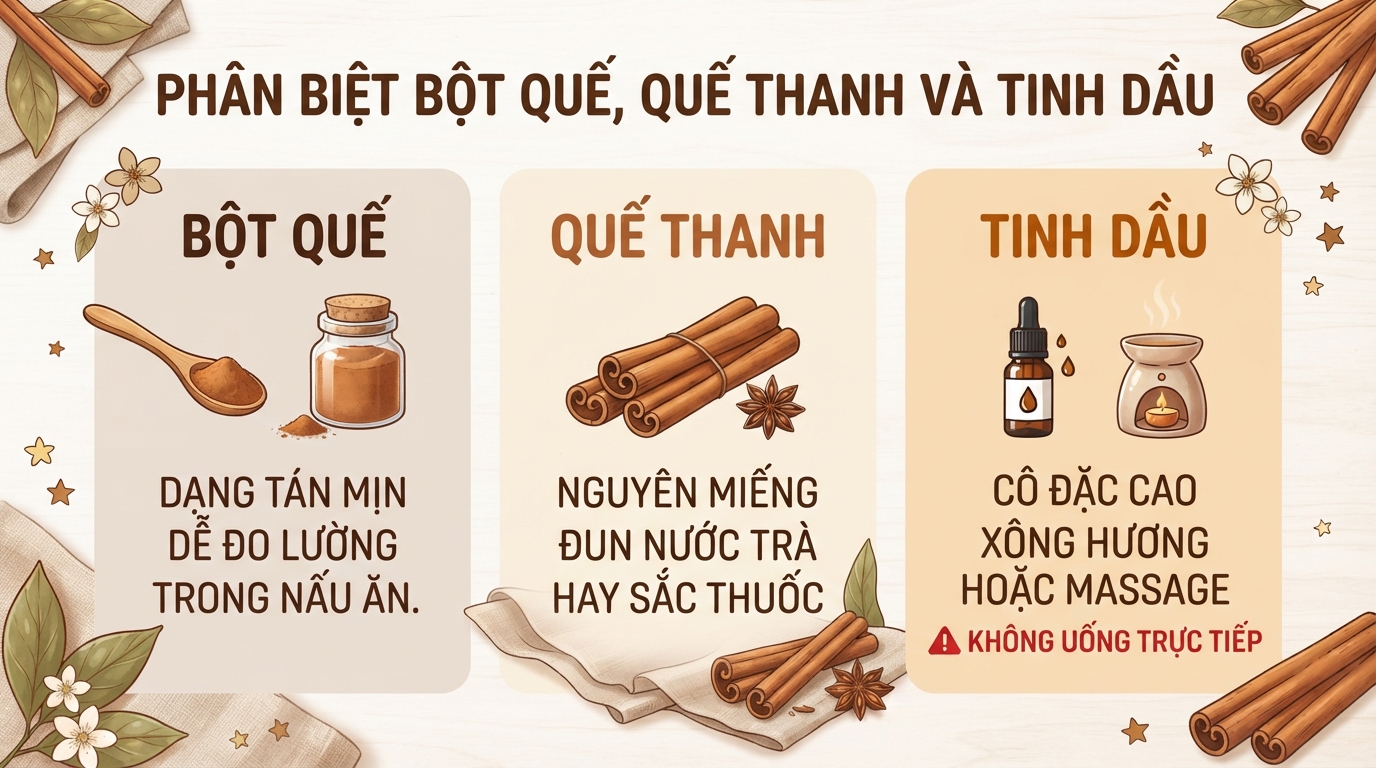 Bột quế: Tác dụng, cách dùng và lưu ý an toàn