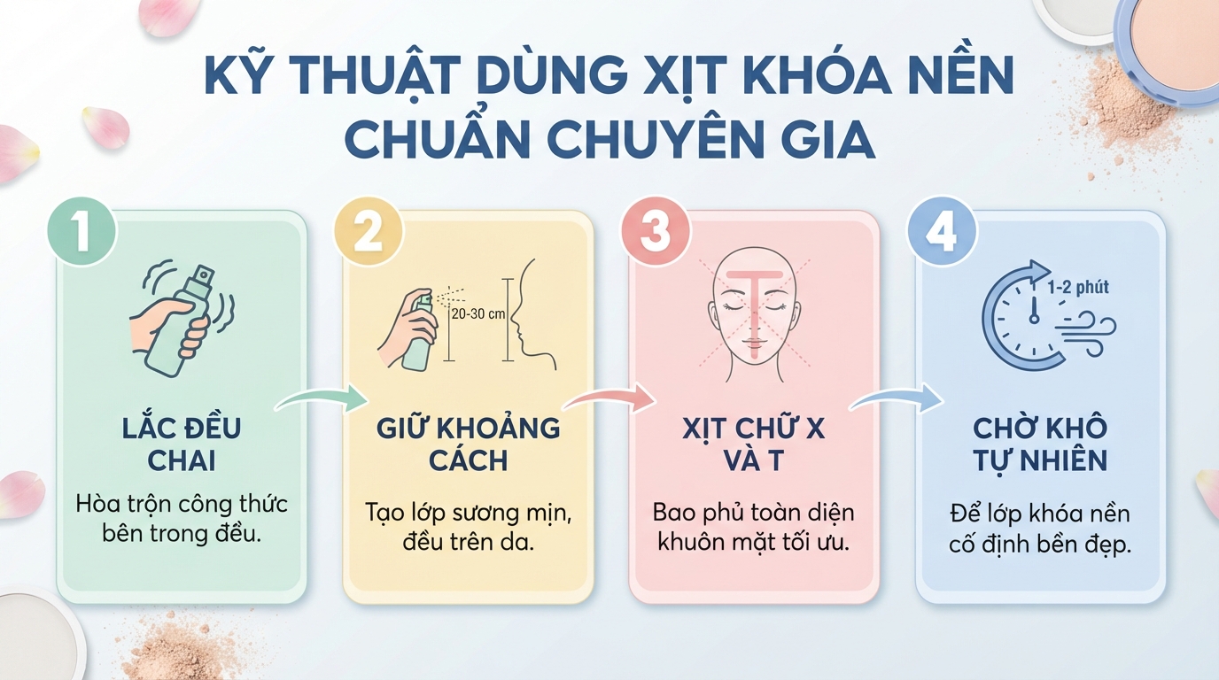 Xịt khóa nền là gì? Cách dùng đúng và lưu ý an toàn cho da