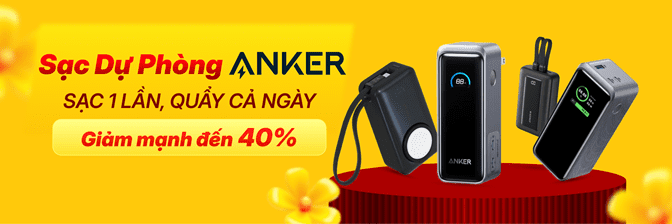 Pin Sạc Dự Phòng Anker Chính Hãng, Giá Rẻ, Sạc Nhanh.  - 02/2025