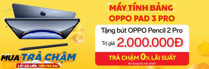 Oppo Pad 3 Pro Chính Hãng, Mua Trả Chậm 0% Lãi Suất, Bảo Hành 12 Tháng