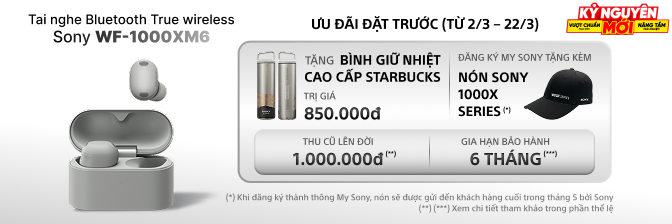 PK Tai nghe  Sony WF-1000XM6