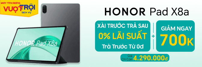 Honor Pad X8a Chính Hãng, Giá Tốt, Mua Trả Chậm 0% Lãi Suất