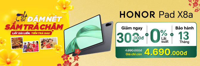 Honor Pad X8a Chính Hãng, Giá Tốt, Mua Trả Chậm 0% Lãi Suất