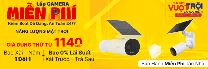 Camera Giám Sát Tiện Ích Năng Lượng Mặt Trời Giá Rẻ, Chính Hãng  - 05/2025