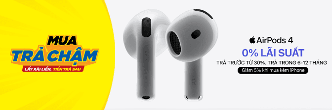 Tai Nghe Apple Airpods 4 | Giá Rẻ, Trả Trước 0đ, Lãi Suất 0%