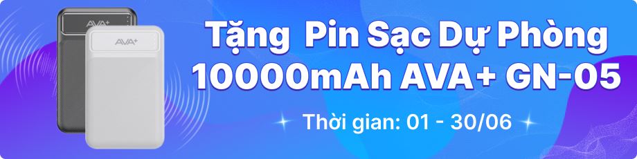 Pin sạc dự phòng Polymer 10000mAh 10.5W AVA+ GN-05
