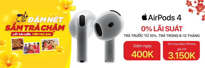 Tai Nghe Apple Airpods 4 | Giá Rẻ, Trả Trước 0đ, Lãi Suất 0%