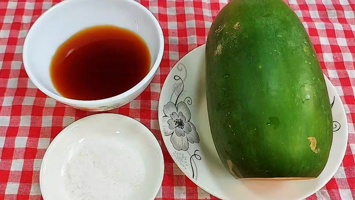 Nguyên liệu món ăn mắm đu đủ chay