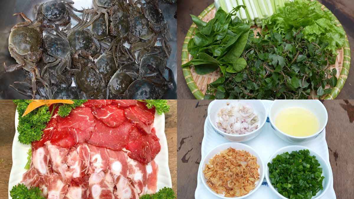 Nguyên liệu món ăn lẩu cà ra