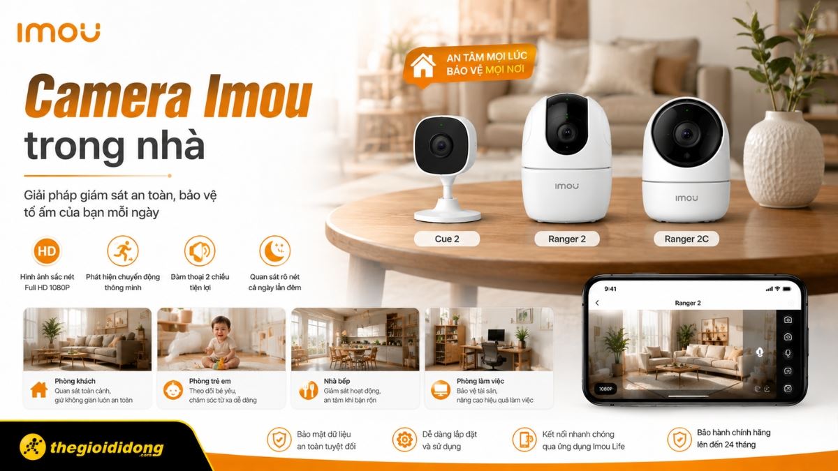 Camera Imou trong nhà là dòng sản phẩm bán chạy nhất của hãng