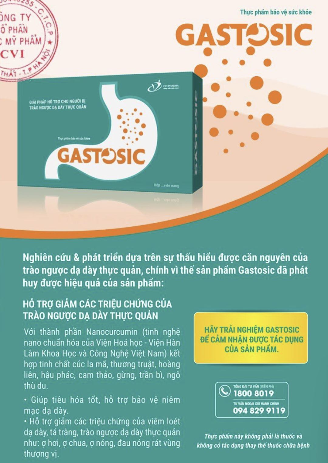 Gastosic hộp 30 viên