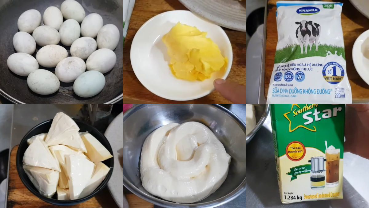 Nguyên liệu món ăn sốt trứng muối hoàng kim