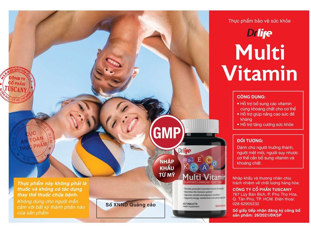 Drlife Multivitamin Support Immune Function hộp 60 viên