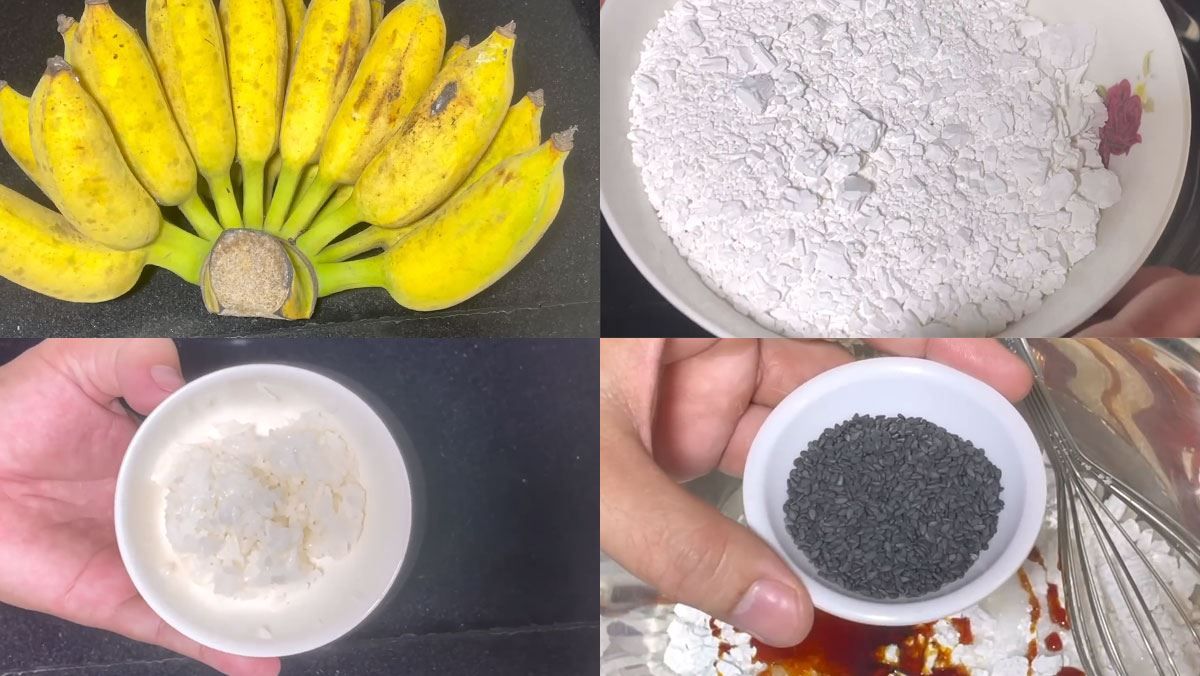 Nguyên liệu món ăn cách làm chuối chiên phồng rỗng ruột