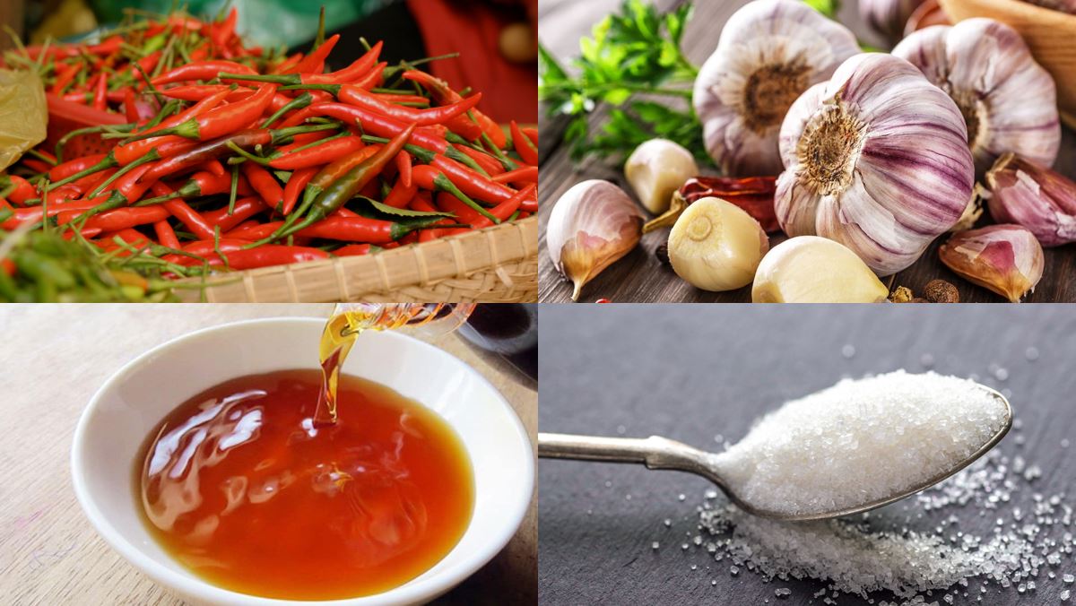 Nguyên liệu món ăn nước mắm ăn bánh ướt