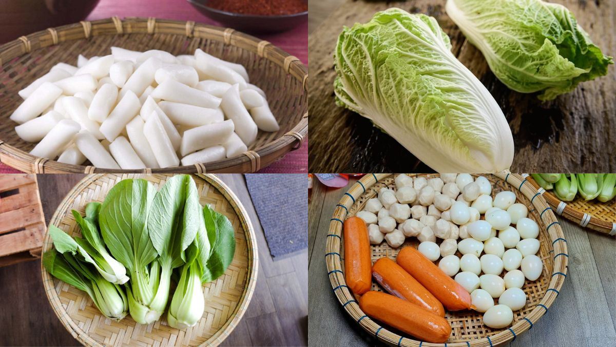 Nguyên liệu món ăn tokbokki đơn giản tại nhà