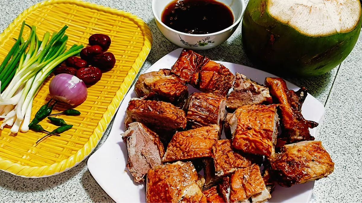 Nguyên liệu món ăn vịt quay kho