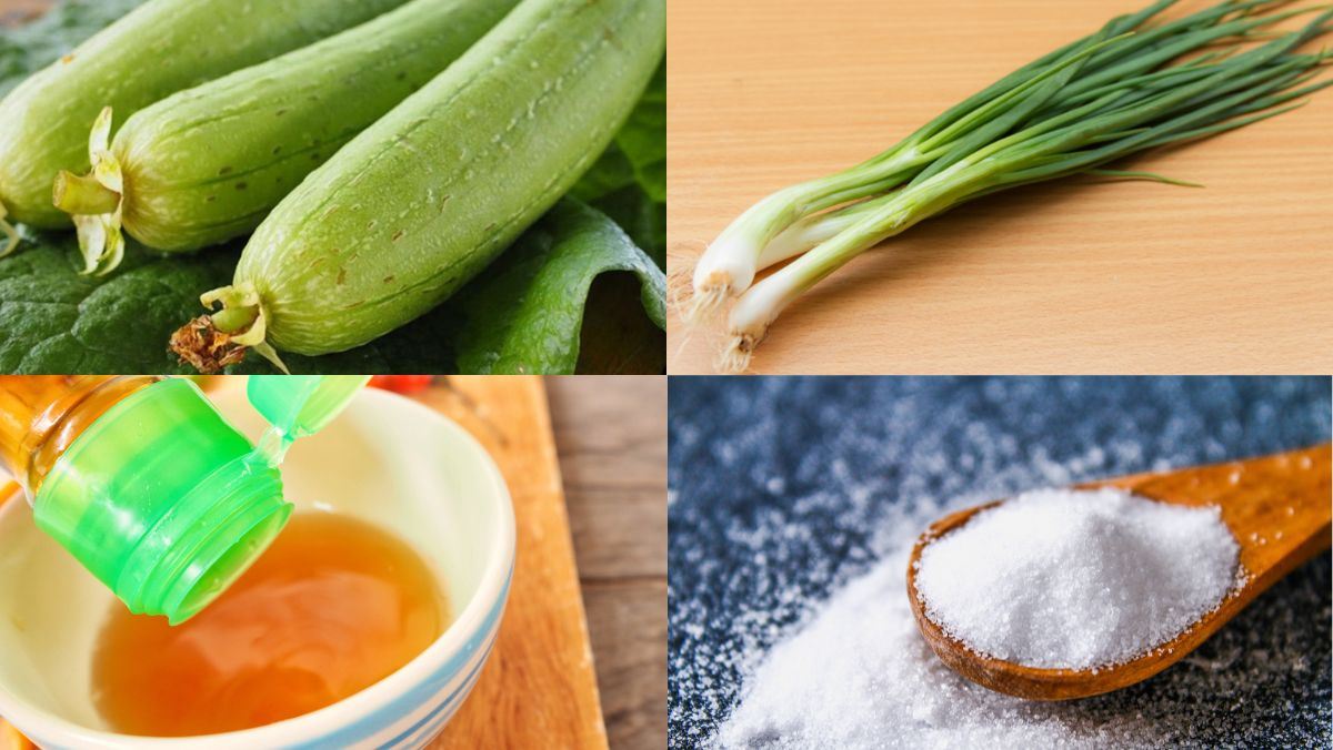 Nguyên liệu món ăn mướp luộc