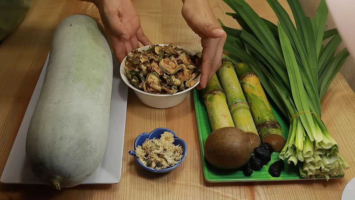 Nguyên liệu món ăn nước sâm bí đao
