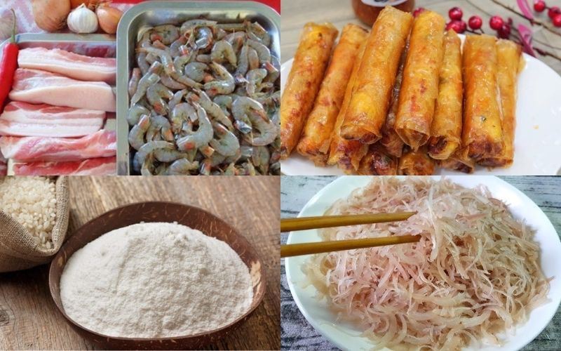 Nguyên liệu món ăn hủ tiếu hấp