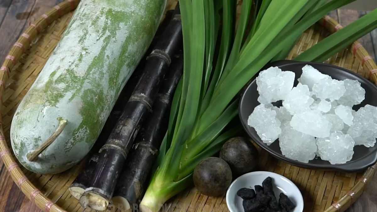 Nguyên liệu món ăn trà bí đao tươi