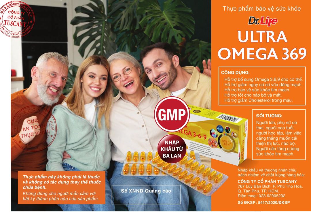 Viên Uống Omega 3-6-9 Drlife hộp 60 viên