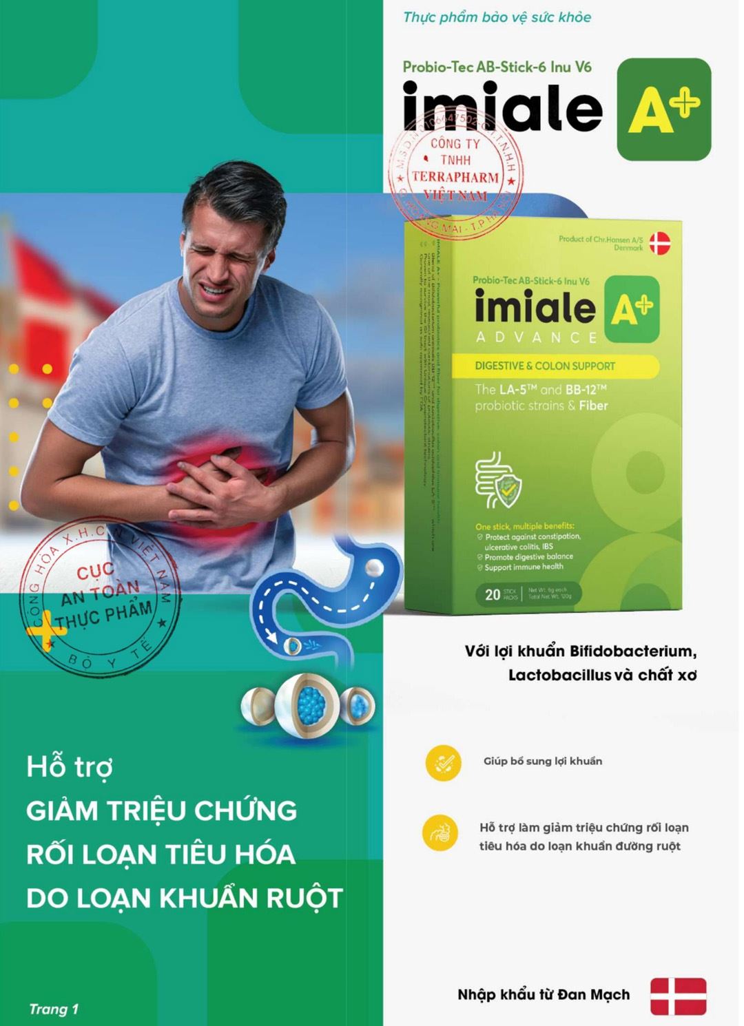Men vi sinh Imiale A+ hộp 10 gói x 6g
