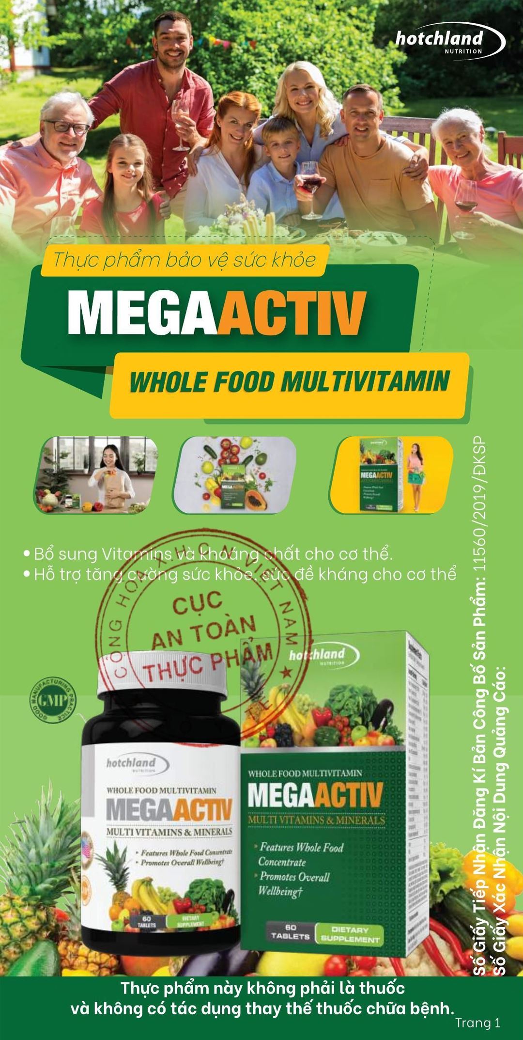Mega Activ Whole Food Multivitamin hộp 60 viên