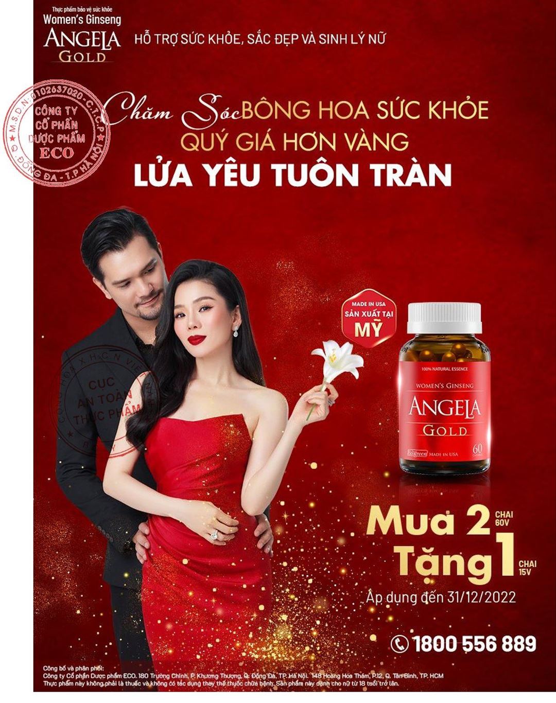 Angela Gold chai 30 viên