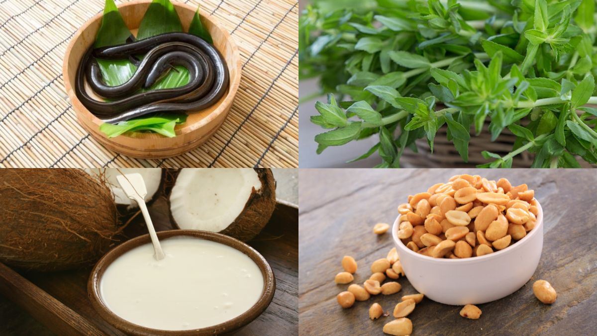 Nguyên liệu món ăn lươn um rau ngổ