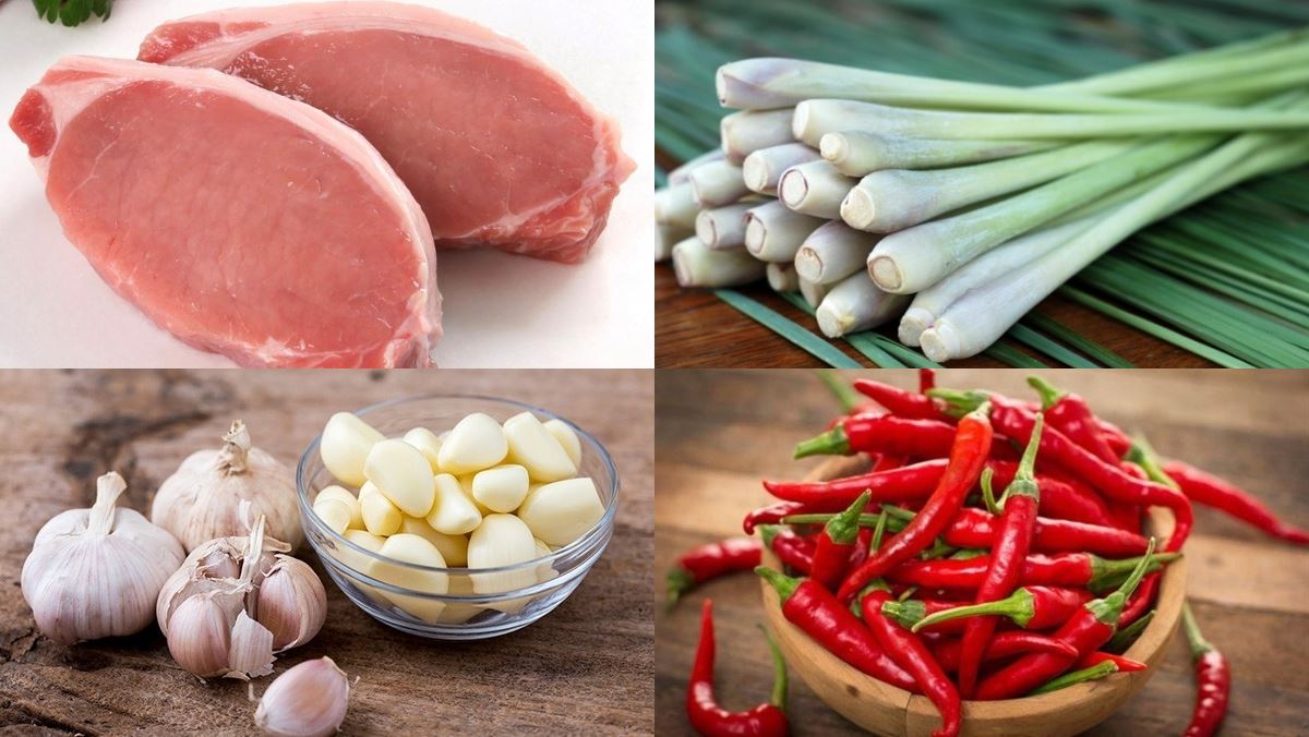 Nguyên liệu món ăn thịt lợn sấy khô