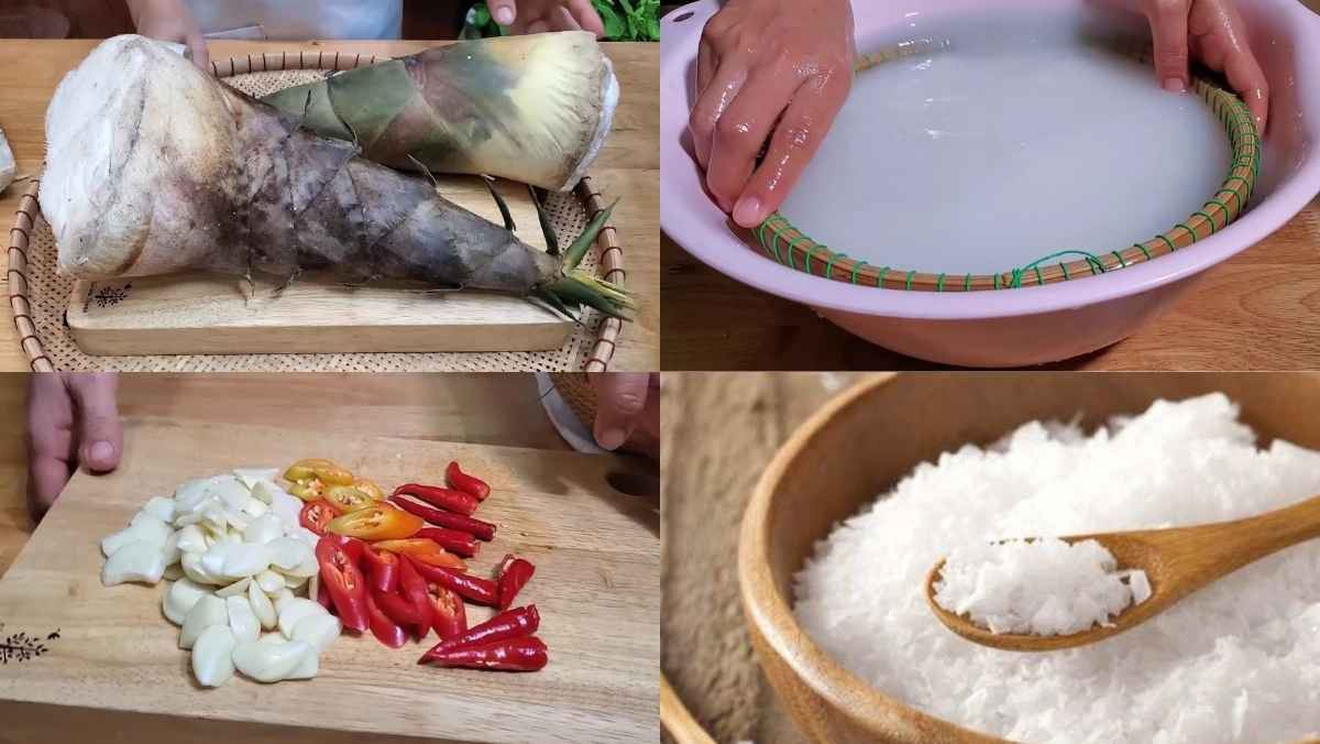 Nguyên liệu món ăn cách làm măng chua để cả năm