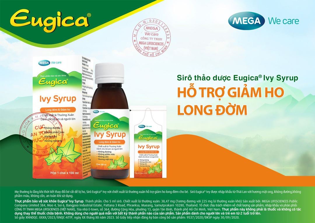 Siro thảo dược Eugica Ivy Syrup chai 100ml