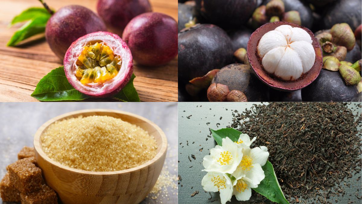 Nguyên liệu món ăn trà măng cụt chanh dây