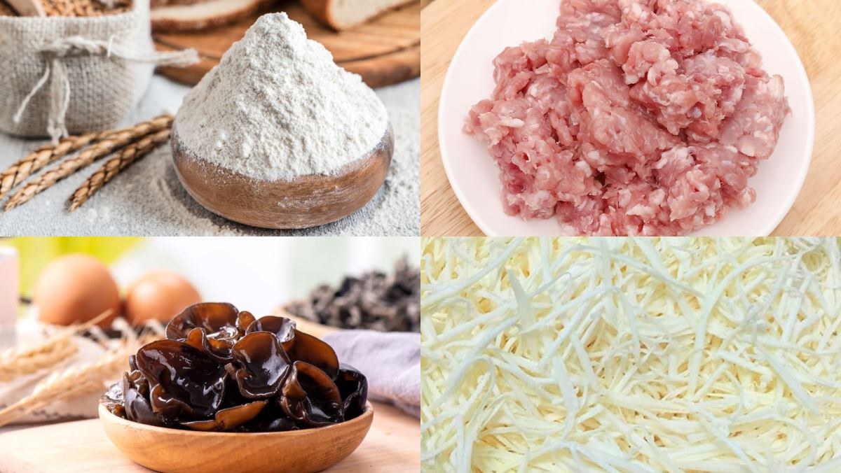 Nguyên liệu món ăn bánh bao không cần bột nở