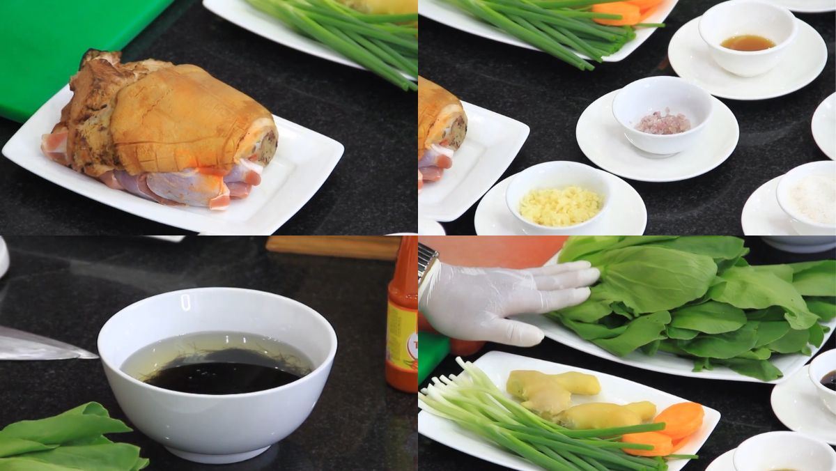 Nguyên liệu món ăn giò heo hầm tóc tiên