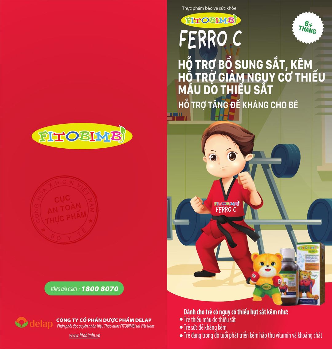 Thực phẩm bảo vệ sức khỏe Fitobimbi Ferro C chai 200ml