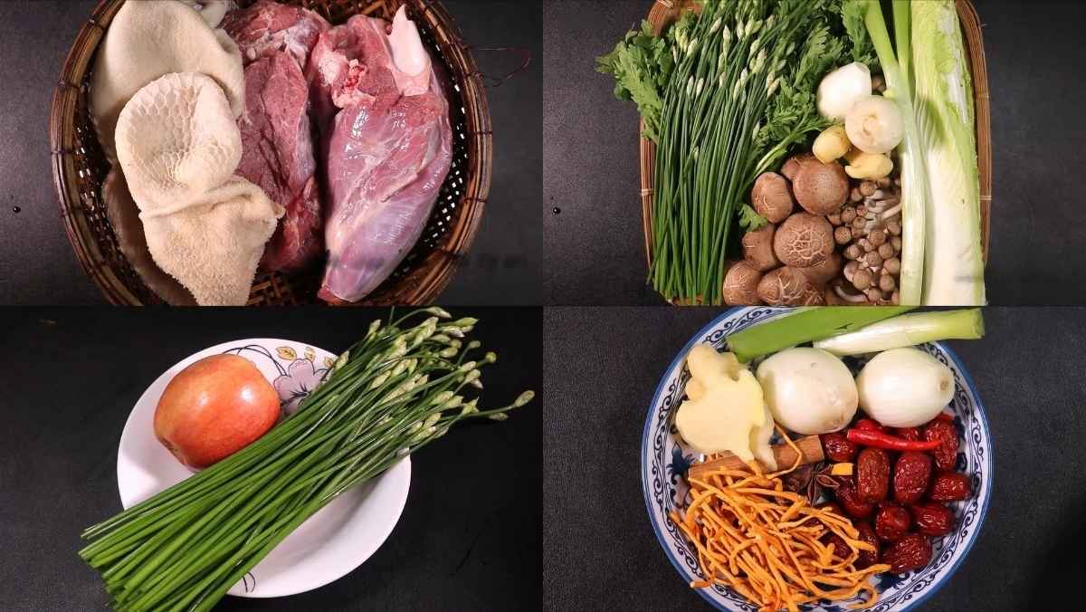 Nguyên liệu món ăn lẩu bò mông cổ