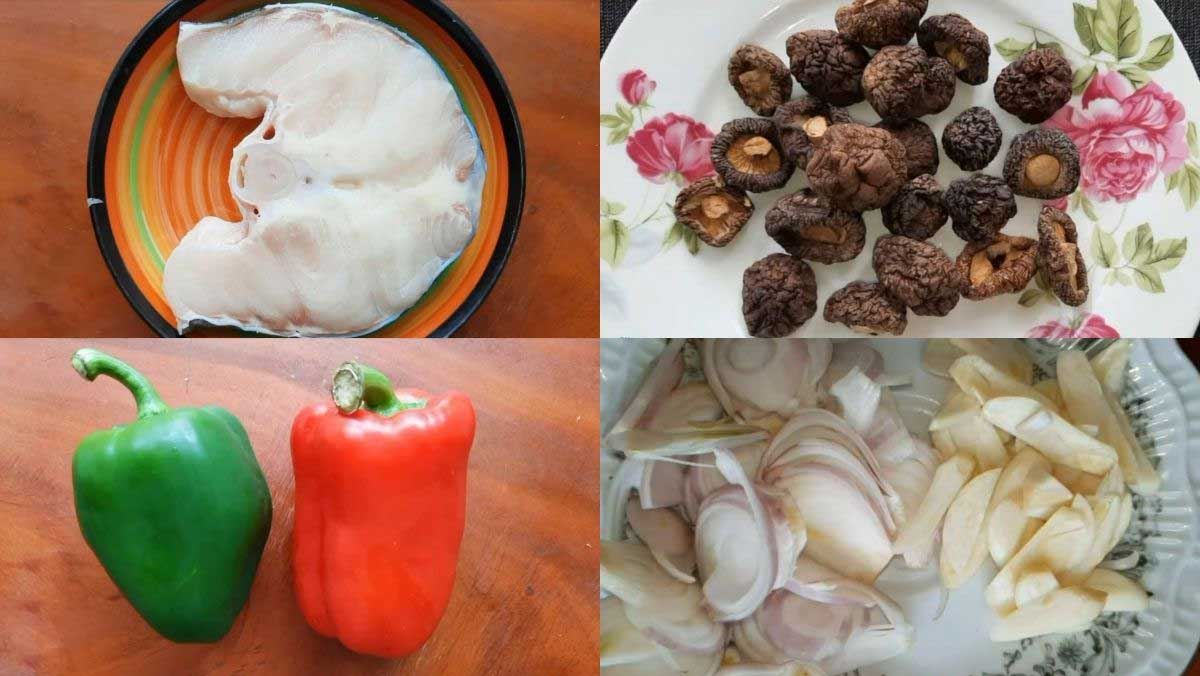 Nguyên liệu món ăn cá tầm xào